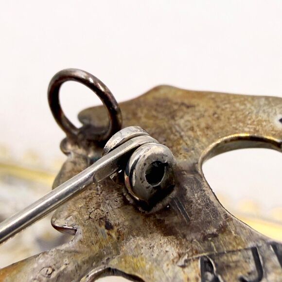 Vintage Sterling Silver Horse Brooch Pin Signed AJW Arrow Southwestern Artisan - Picture 7 of 10